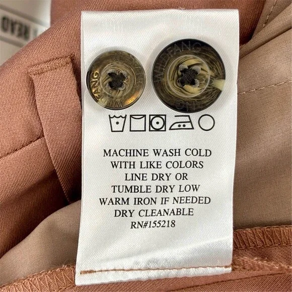 Wildfang The Empower Trouser Pants Women’s Rose Brown Slim Straight - Picture 7 of 12